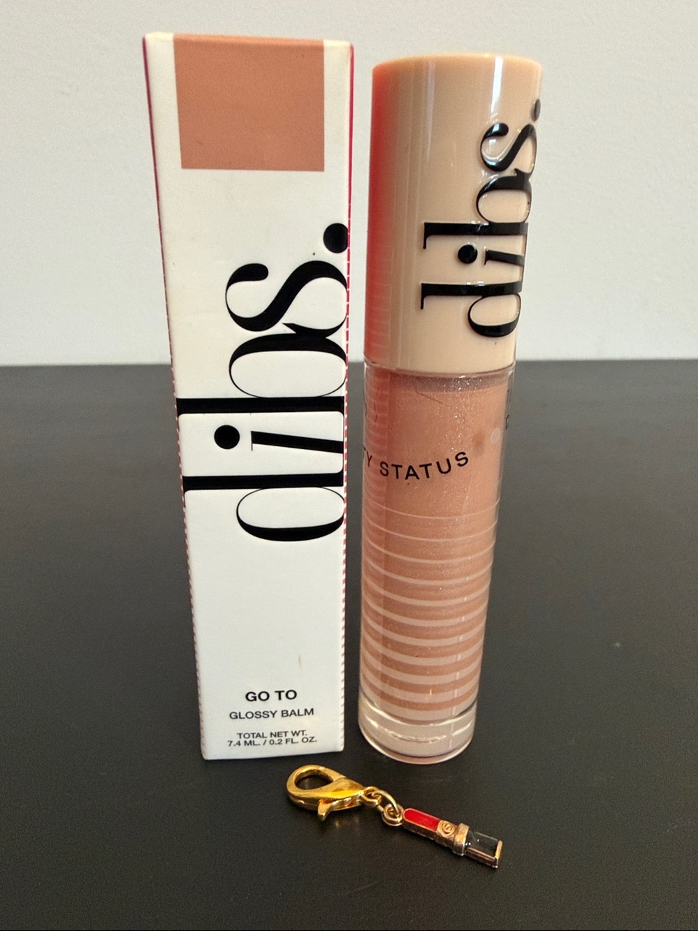 Dibs Go To Glossy Balm Status Desert + Lipstick Charm